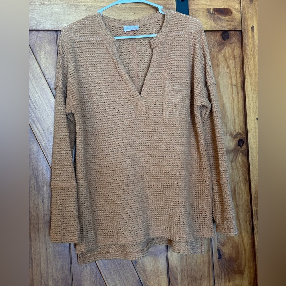 Pink Lily Waffle Knit Top